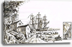 Постер Смит Джон 20в. The inhabitants of Languedoc had never seen large ships