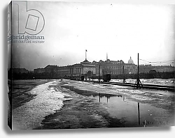 Постер Electric tramlines laid on the frozen Neva River