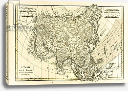 Постер Бонне Чарльз (карты) Asia, 1780