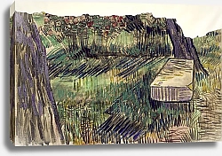 Постер Ван Гог Винсент (Vincent Van Gogh) Каменная скамья в саду приюта, 1889