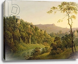 Постер Райт Джозеф View in Matlock Dale, Looking Towards Black Rock Escarpment, c.1780-5