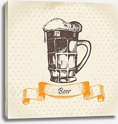 Постер Иллюстрация с пивом