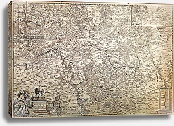 Постер Школа: Немецкая 17в Map of the Archbishopric and Electorate of Mainz, c. 1695