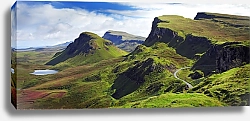 Постер Шотландия. Горный пейзаж с озером