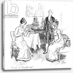 Постер Томсон Хью (грав) 'A note for Miss. Bennet', illustration from 'Pride & Prejudice' by Jane Austen