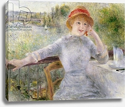 Постер Ренуар Пьер (Pierre-Auguste Renoir) Alphonsine Fournaise at The Grenouillere, 1879