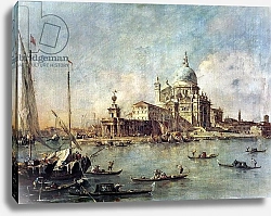 Постер Гварди Франческо (Francesco Guardi) Venice, The Punta della Dogana with Santa Maria della Salute, c.1770