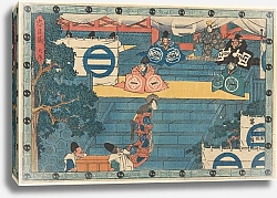 Постер Утагава Хирошиге (яп) Woman and Treasure Bearers
