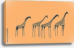 Постер Абстрактные жирафы