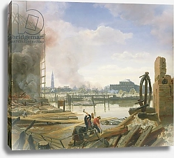 Постер Дженслер Якоб Hamburg After the Fire, 1842