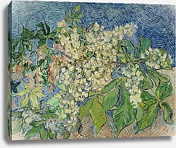 Постер Ван Гог Винсент (Vincent Van Gogh) Blossoming Chestnut Branches, 1890