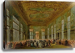 Постер Гварди Франческо (Francesco Guardi) Doge Alvise Mocenigo IV Giving a Banquet for the Ambassadors, 1776-78