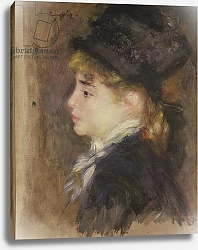 Постер Ренуар Пьер (Pierre-Auguste Renoir) Portrait of a woman, possibly Margot, c.1876-78