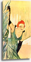 Постер Тулуз-Лотрек Анри (Henri Toulouse-Lautrec) Иветт Гильбер кланяется публике