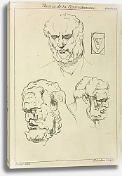 Постер Рубенс Петер (Pieter Paul Rubens) Three studies of a man’s head and beard
