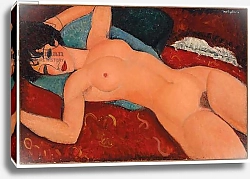 Постер Модильяни Амедео (Amedeo Modigliani) Reclining nude, 1917-18