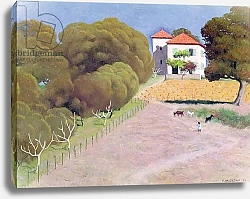 Постер Валлоттон Феликс Landscape, The House with the Red Roof, 1924