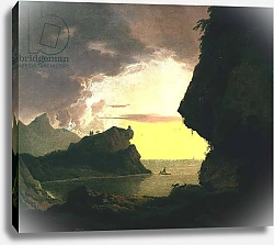 Постер Райт Джозеф Sunset on the Coast near Naples, c.1785-90