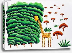 Постер Николс Жюли (совр) Giraffe and Trees, 2002