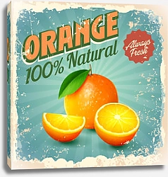 Постер Апельсин, ретро-плакат