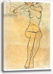 Постер Шиле Эгон (Egon Schiele) Seated nude, 1910