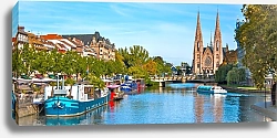 Постер Франция, Страсбург. Вид на реку