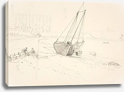 Постер Сеймур Труман Harbor Scene, Beached Boat