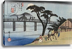 Постер Утагава Хирошиге (яп) Willow at the Exit of Shimabara, illustration from 'Famous Places of Kyoto'
