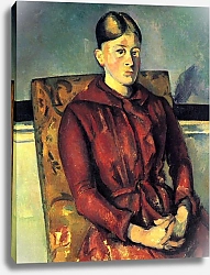Постер Сезанн Поль (Paul Cezanne) Мадам Сезанн в желтом кресле