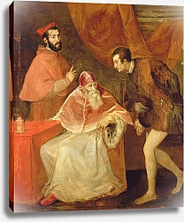 Постер Тициан (Tiziano Vecellio) Pope Paul III and his Nephews, 1545