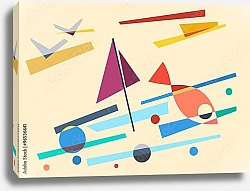 Постер Абстрактный геометрический морской пейзаж