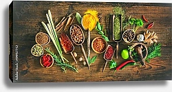 Постер Красочные травы и специи для приготовления пищи