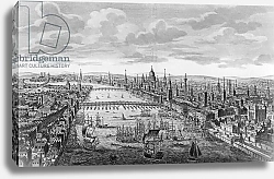 Постер Школа: Английская 18в. A General View of the City of London next to the River Thames, c.1780