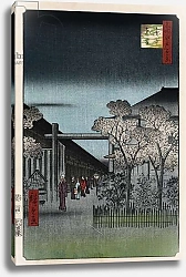Постер Утагава Хирошиге (яп) 'Dawn in the Yoshiwara', from the series 'One Hundred Views of Famous Places in Edo'