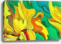 Постер Декоративная цветочная абстракция