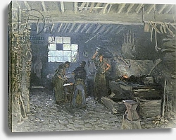 Постер Сислей Альфред (Alfred Sisley) The Forge at Marly-le-Roi, Yvelines, 1875
