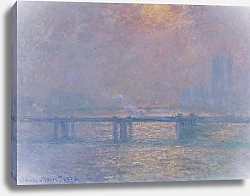 Постер Моне Клод (Claude Monet) Мост Чаринг-Кросс через Темзу
