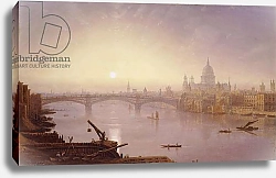 Постер Робсон Джордж Southwark Bridge and St. Paul's Cathedral from London Bridge: Evening,