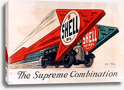 Постер Д'Илен Жан Shell oil  Shell petrol The supreme combination