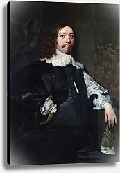 Постер Хельст Бартоломью Портрет мужчины в черном, держащий перчатку