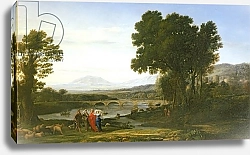 Постер Лоррен Клод (Claude Lorrain) Landscape with Jacob and Laban and Laban's Daughters, 1654