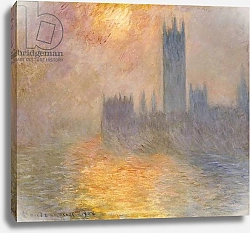 Постер Моне Клод (Claude Monet) The Houses of Parliament, Sunset, 1904