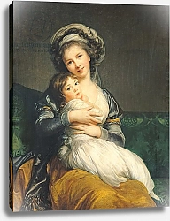 Постер Виджи-Лебран Элизабет Self portrait in a Turban with her Child, 1786