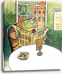 Постер Мендоза Филипп (дет) Toad reading the Newspaper, c.1975