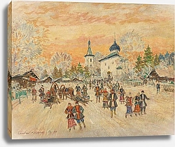 Постер Коровин Константин After a festive service