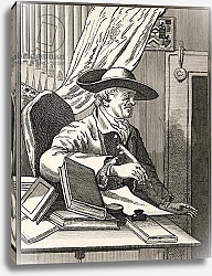 Постер Хогарт Уильям Dr Thomas Morell, from 'The Works of Hogarth', published 1833