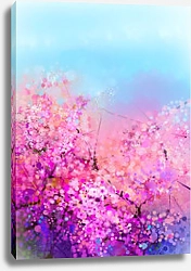 Постер Цветущая сакура на голубом небе