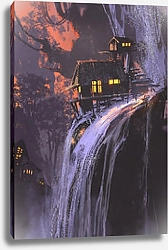 Постер Дом над водопадом