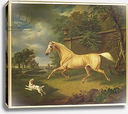 Постер Тауне Чарльз A Palomino frightened by an approaching storm with a spaniel