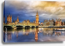 Постер Англия, Лондон. Биг Бен и здание Парламента